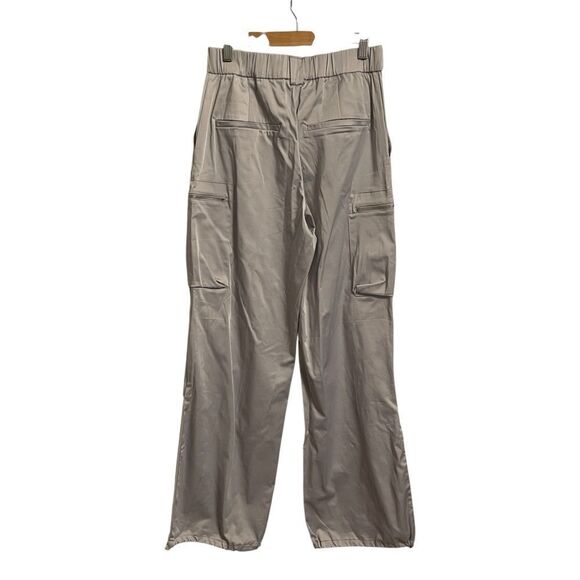 Zara Gray Satin Zip Front Cargo Pant High Rise XS NWT - Picture 5 of 6
